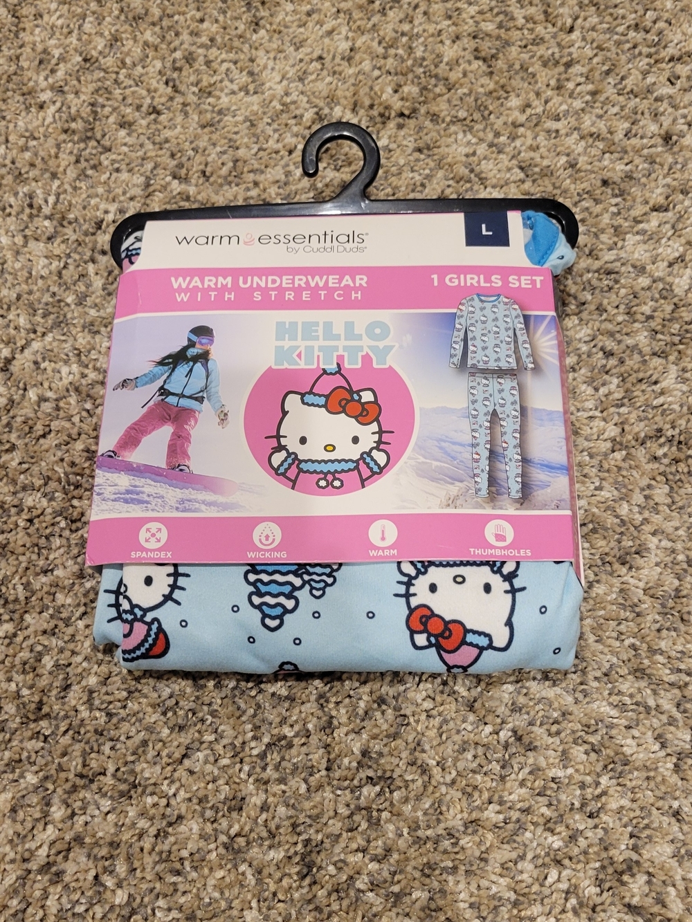 Hello Kitty Warm Girls Thermal Set - Light Blue